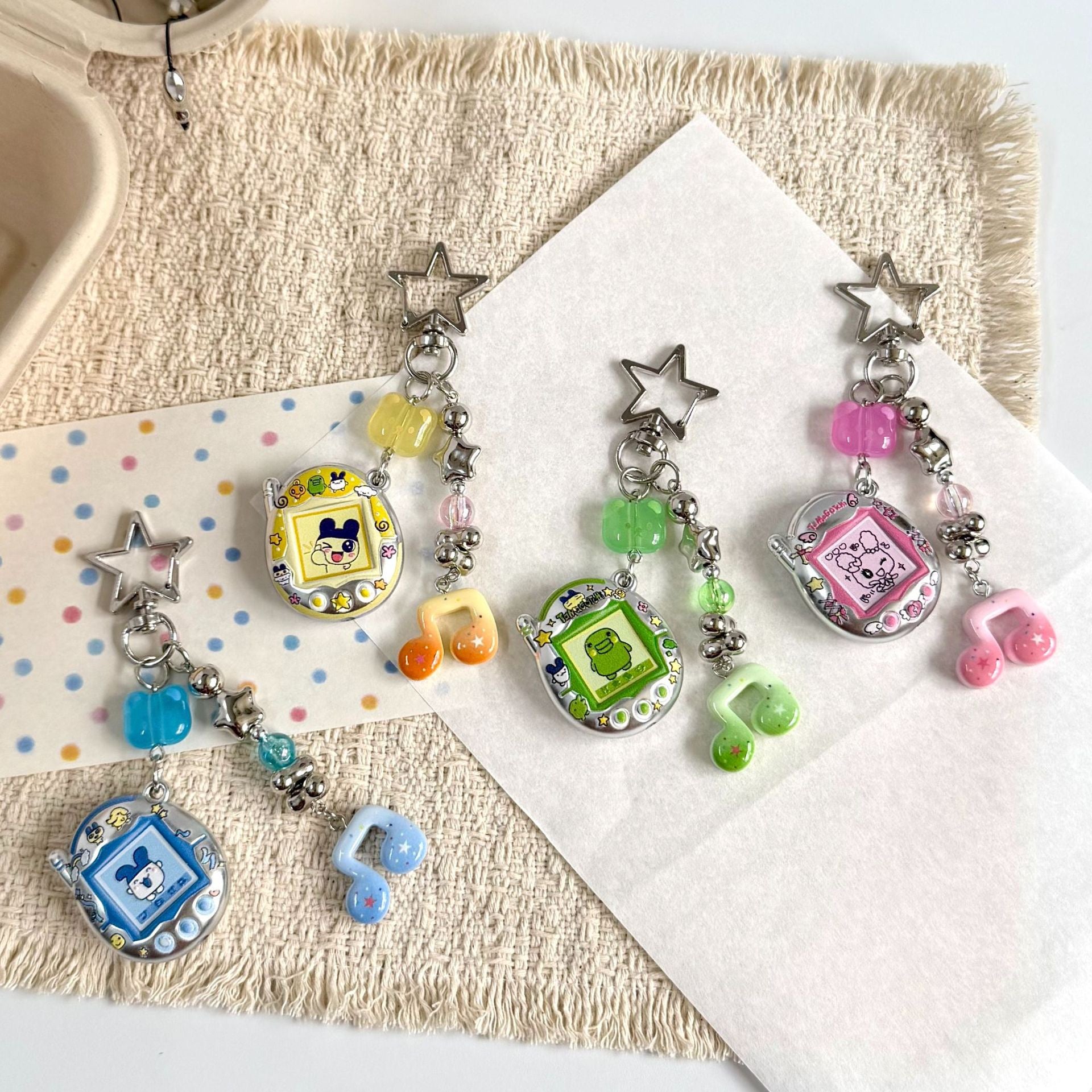 Custom Tamagotchi Charm Keychain