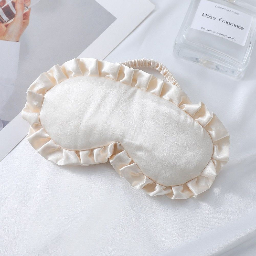 Custom Rhinestone Ruffle Sleep Mask