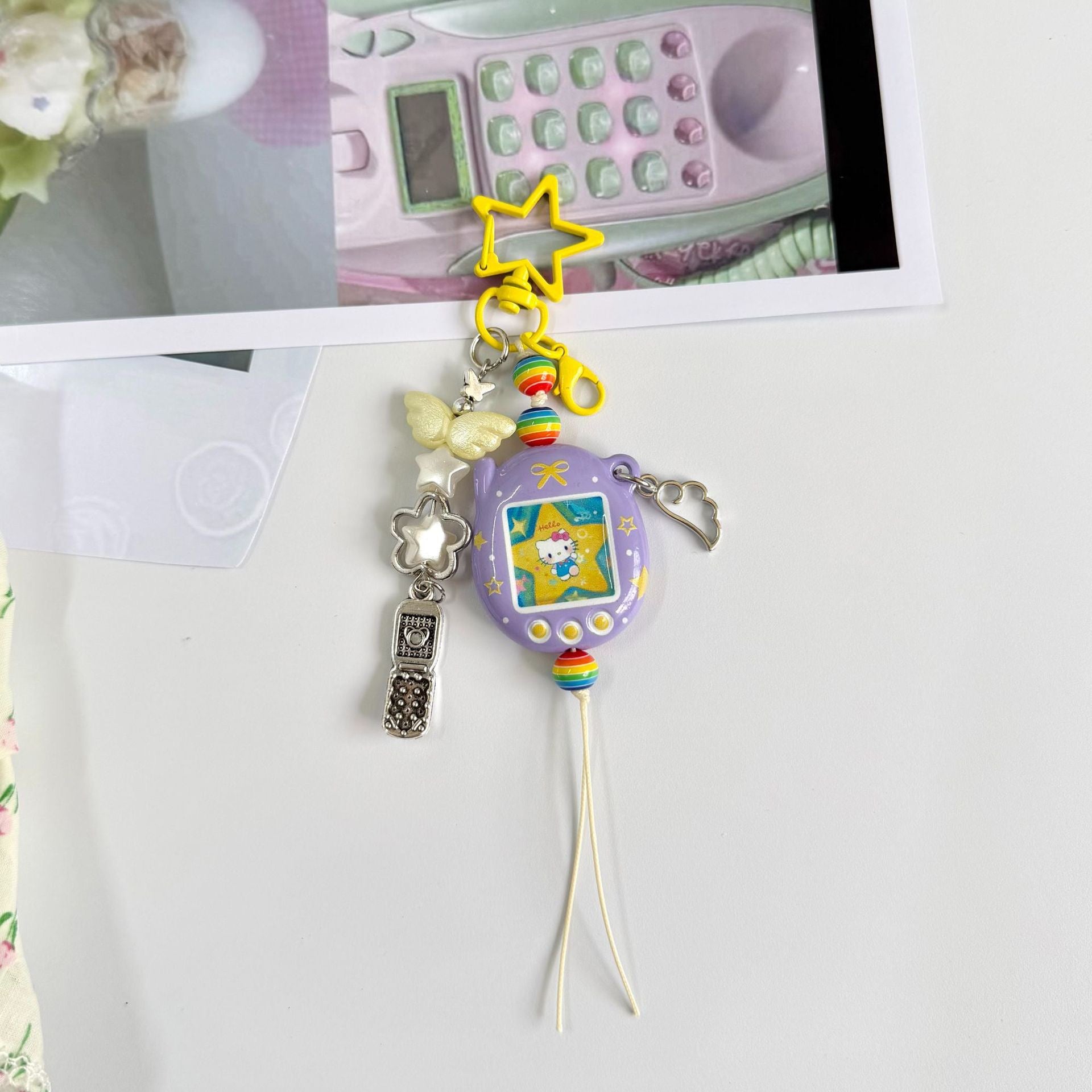 Custom Tamagotchi Charm Keychain