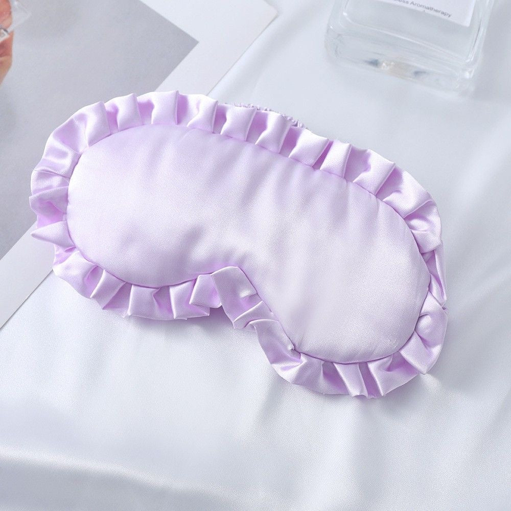 Custom Rhinestone Ruffle Sleep Mask