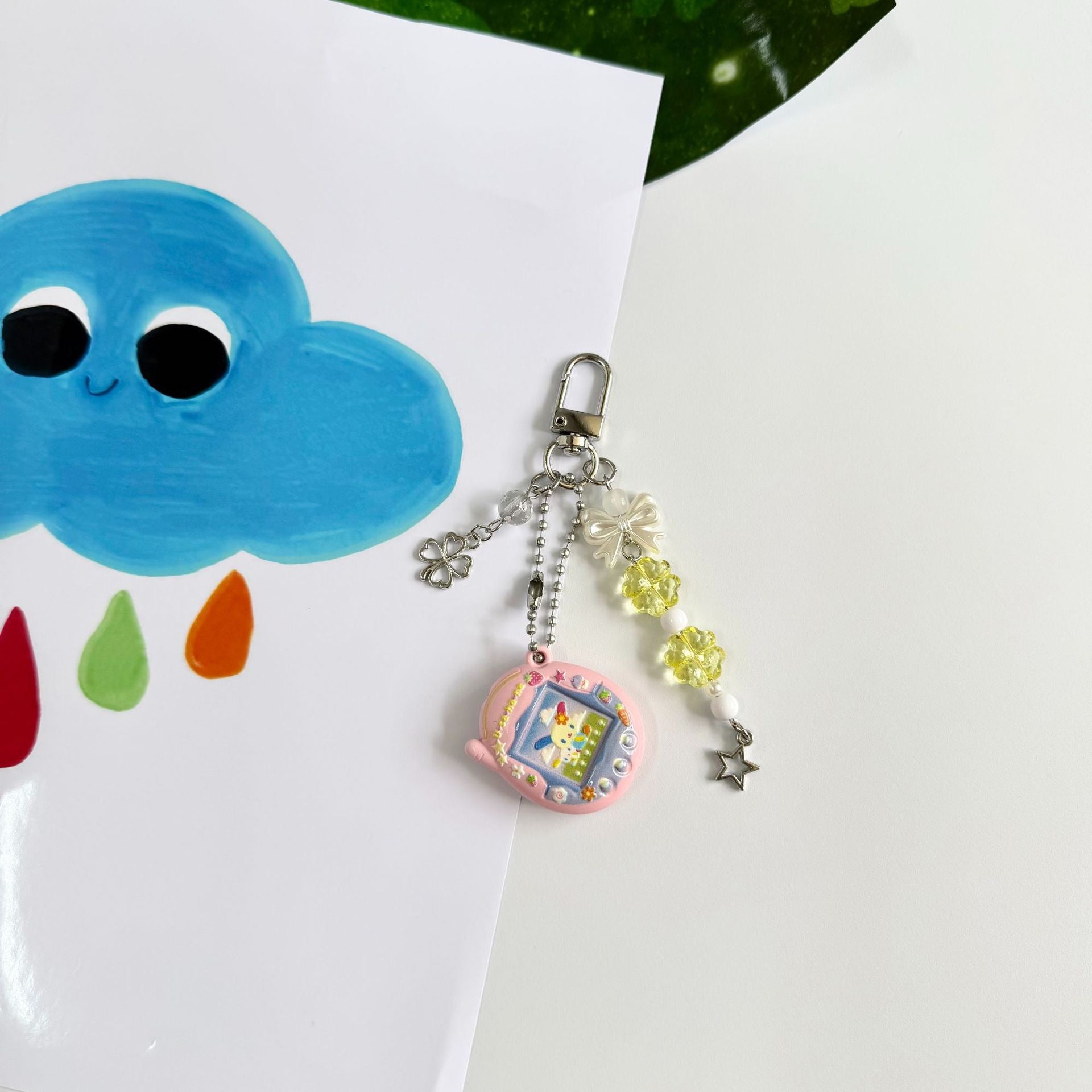 Custom Tamagotchi Charm Keychain