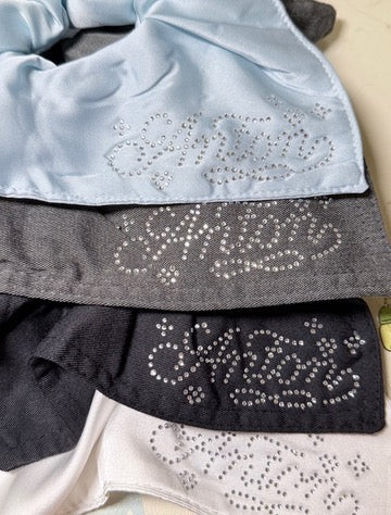 Custom Rhinestone Scarf Scrunchie