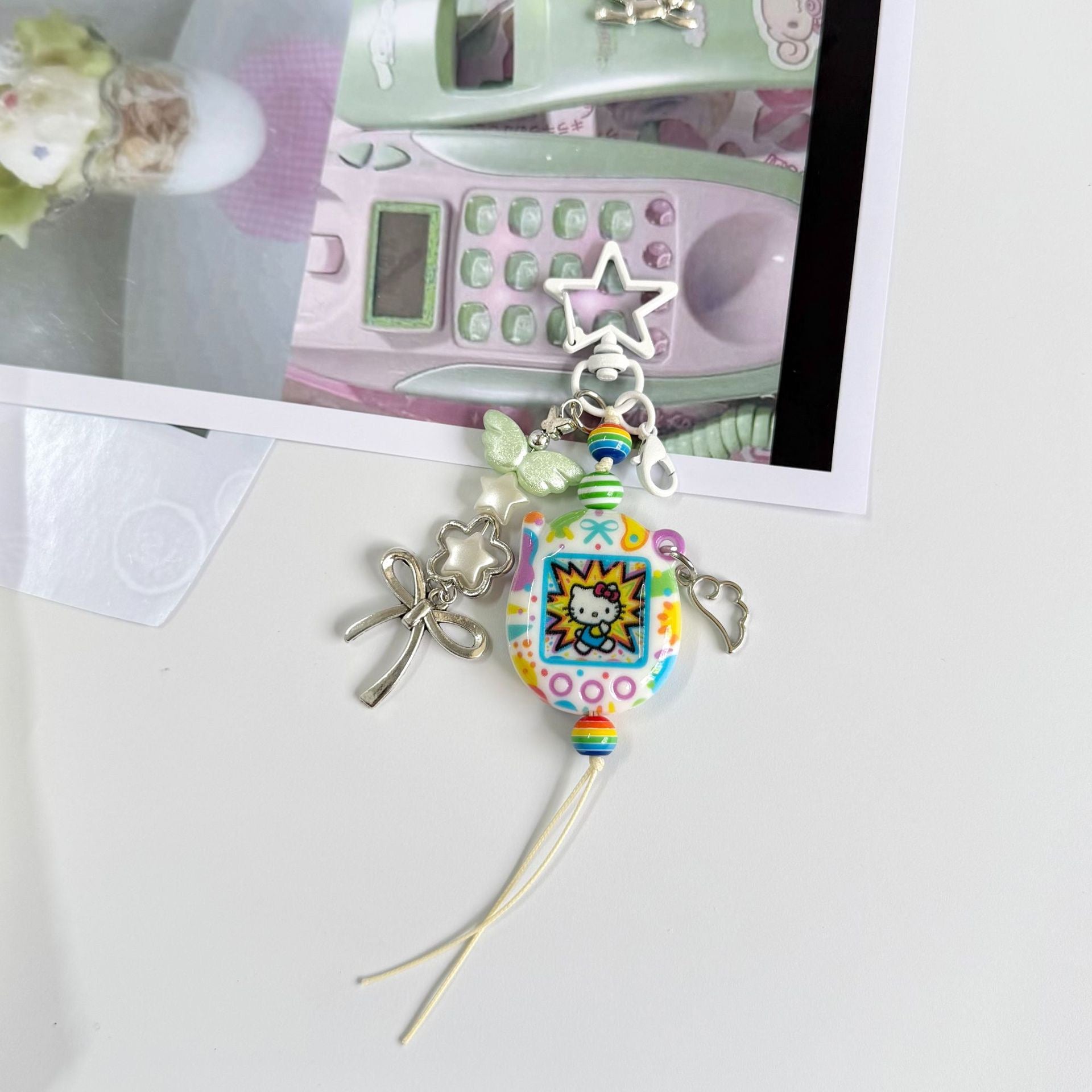 Custom Tamagotchi Charm Keychain