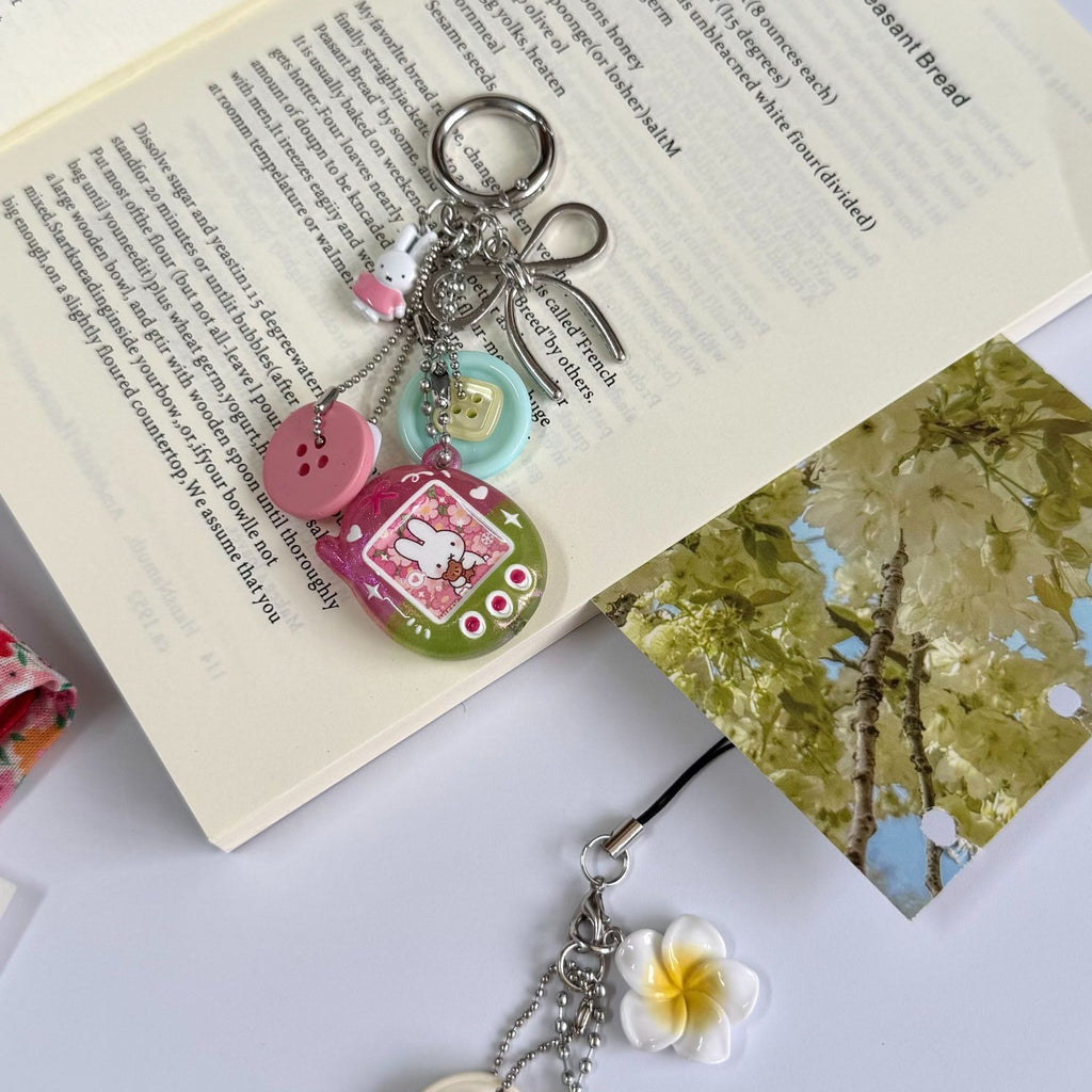 Custom Tamagotchi Charm Keychain