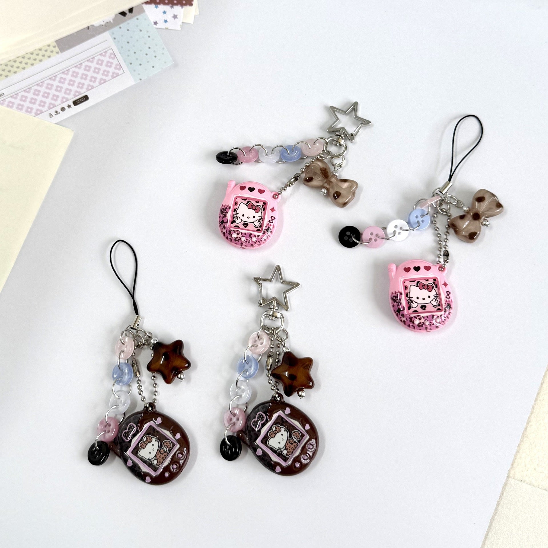 Custom Tamagotchi Charm Keychain