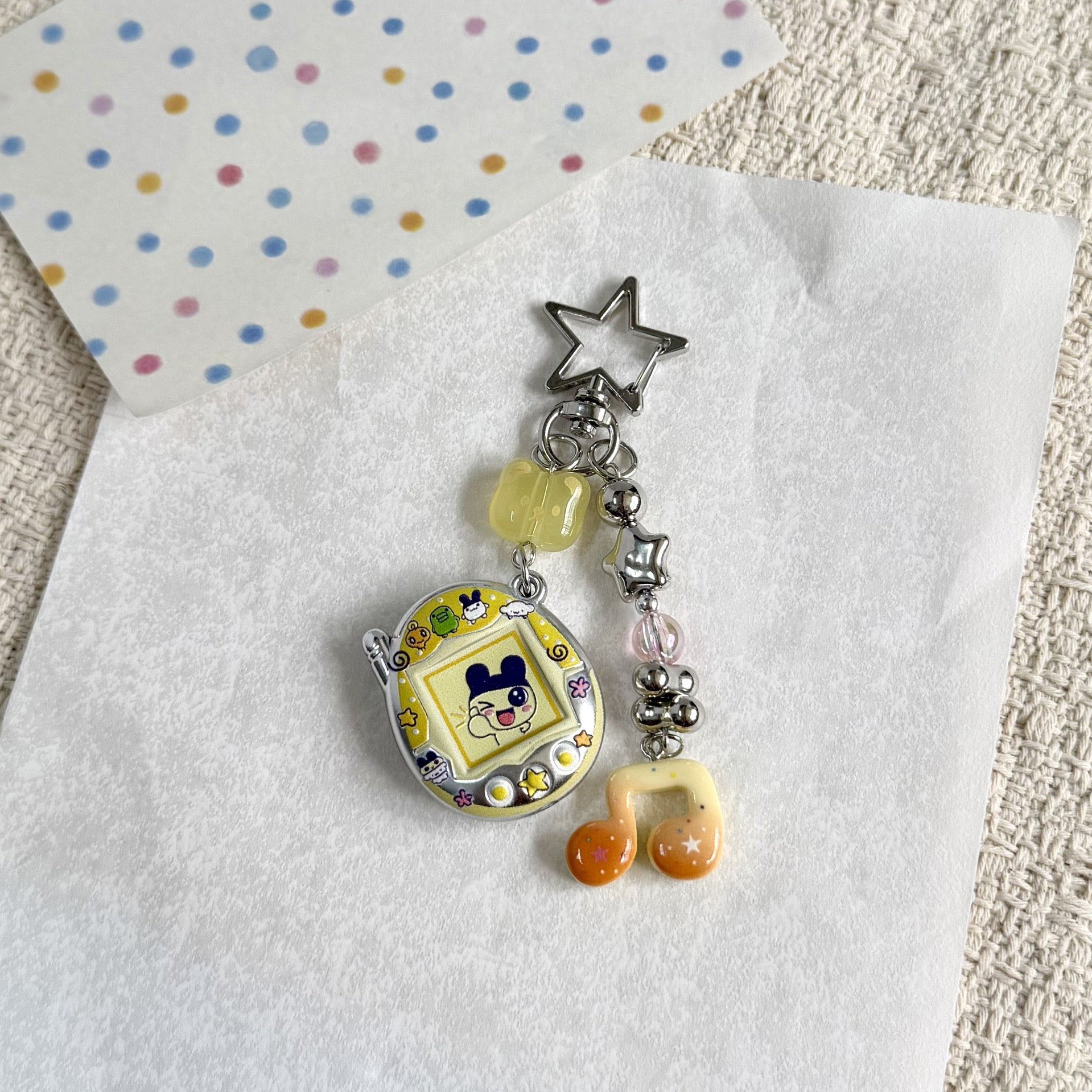 Custom Tamagotchi Charm Keychain