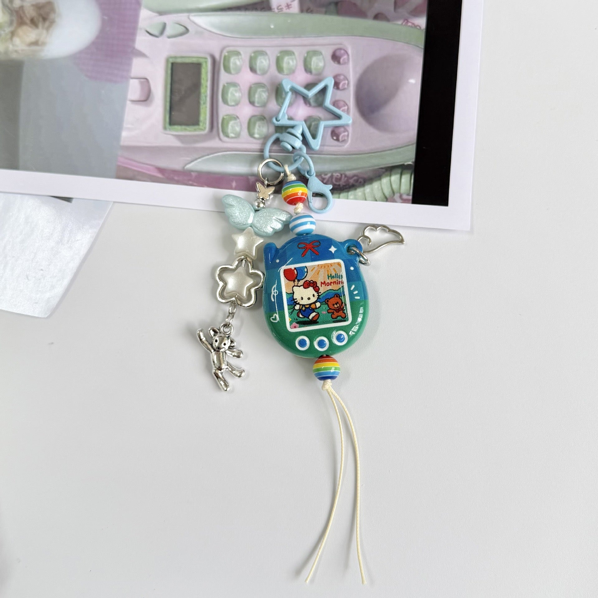 Custom Tamagotchi Charm Keychain