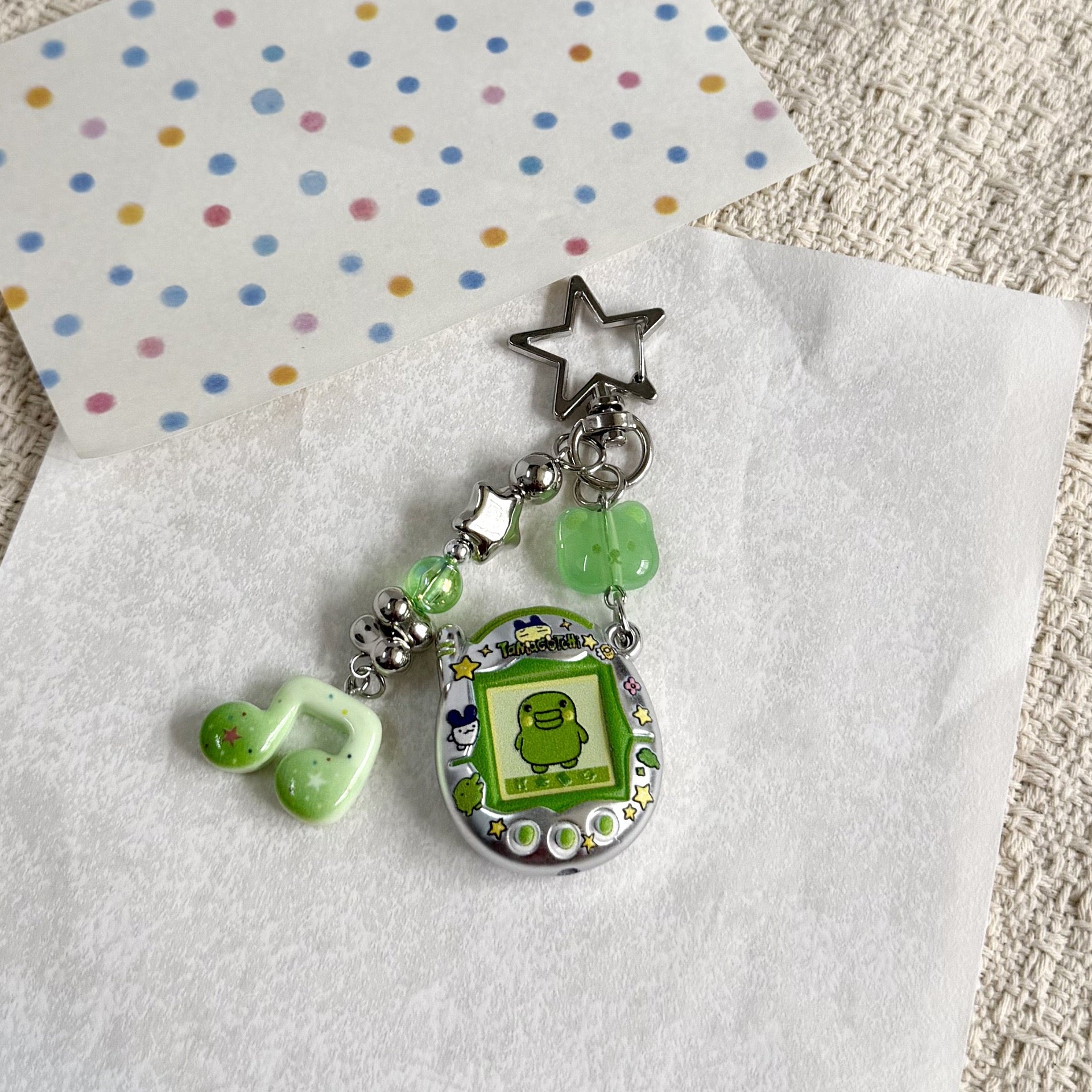 Custom Tamagotchi Charm Keychain