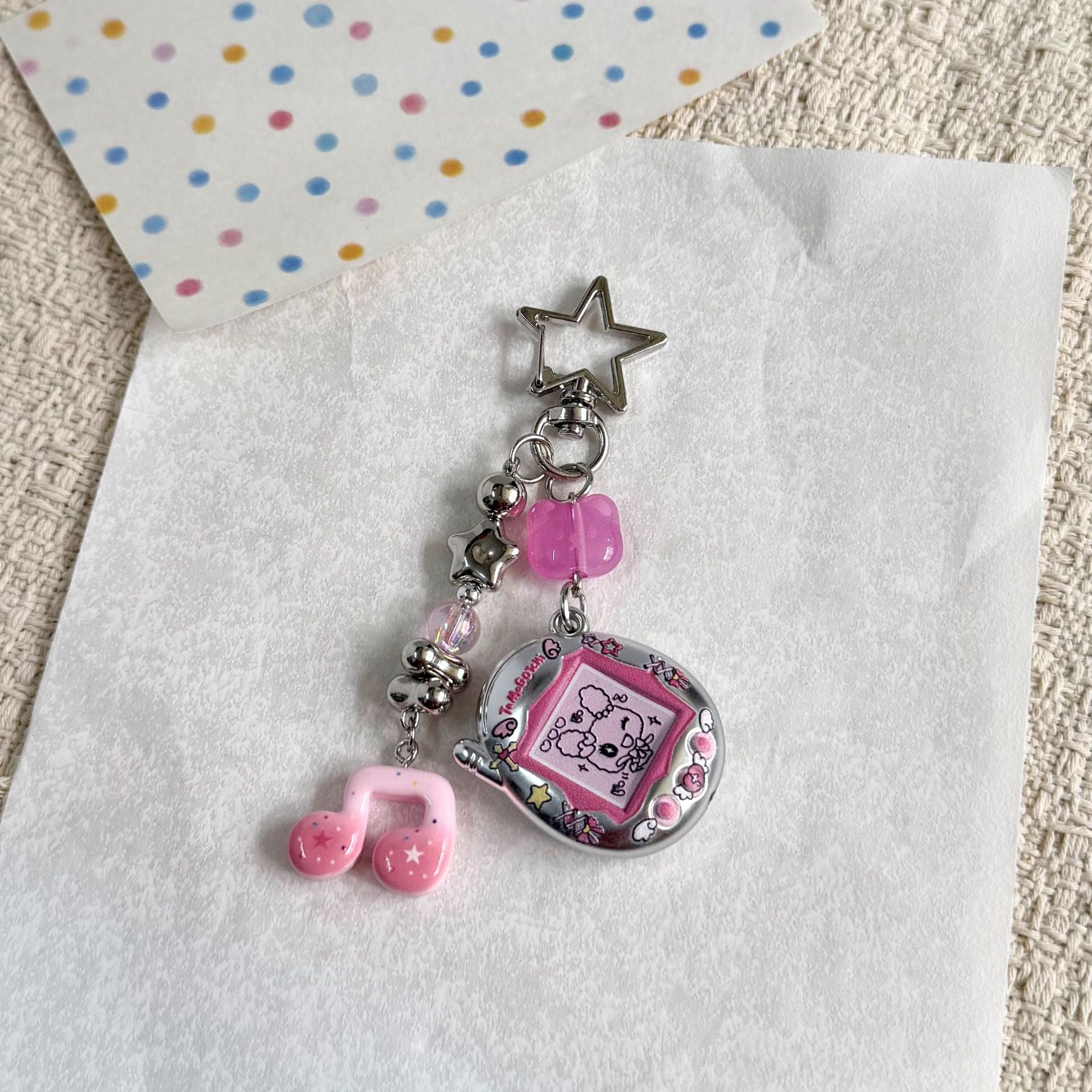 Custom Tamagotchi Charm Keychain