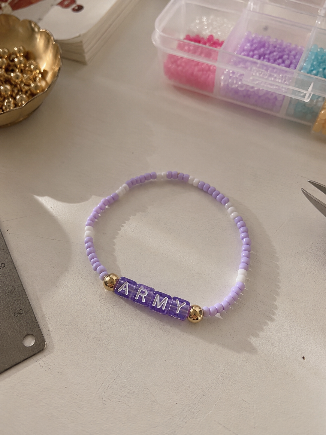 BTS ARMY Friendship Bracelet - Lavender