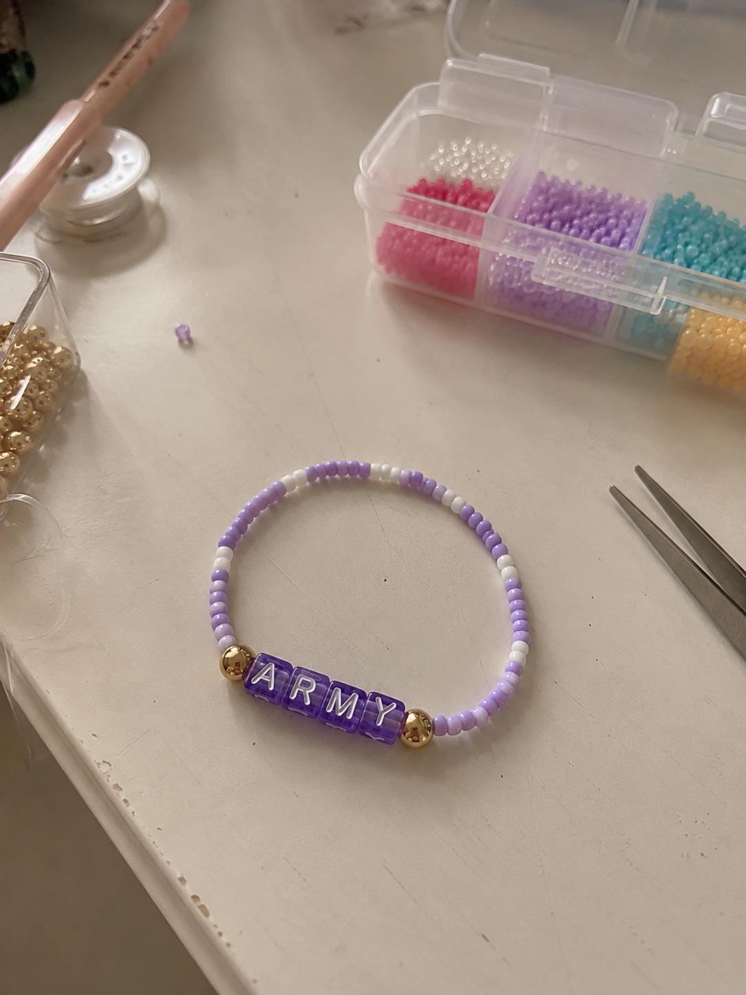 BTS ARMY Friendship Bracelet - Lavender
