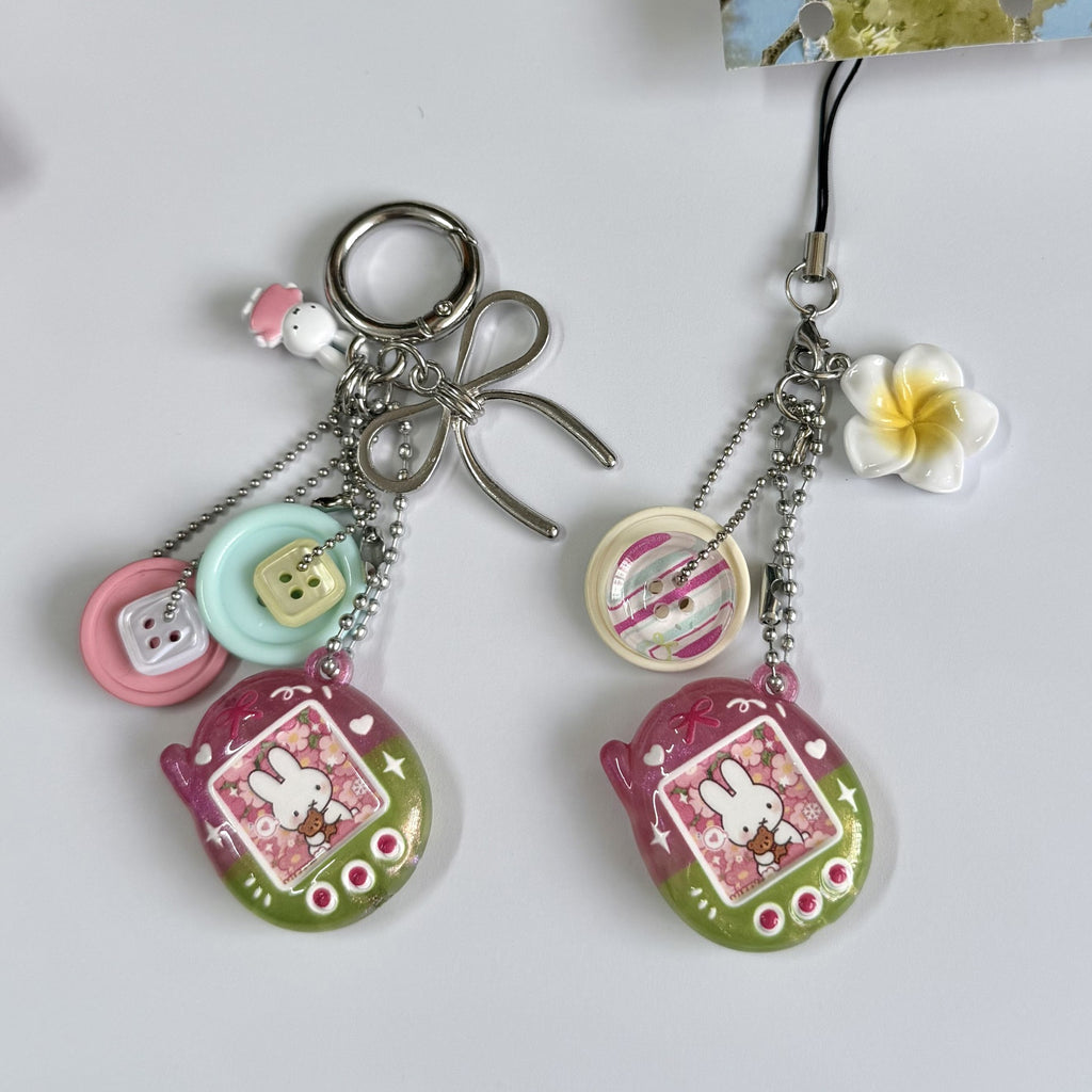 Custom Tamagotchi Charm Keychain