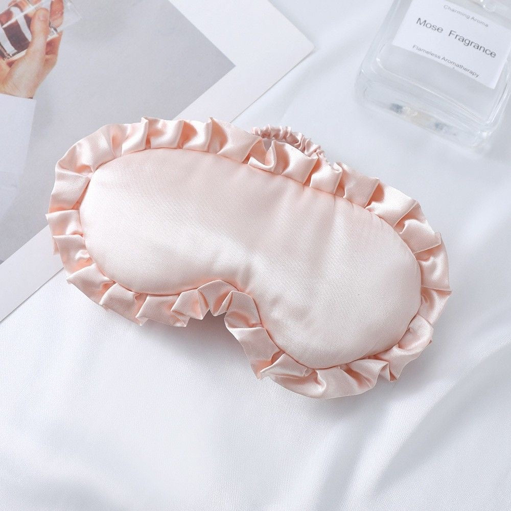 Custom Rhinestone Ruffle Sleep Mask