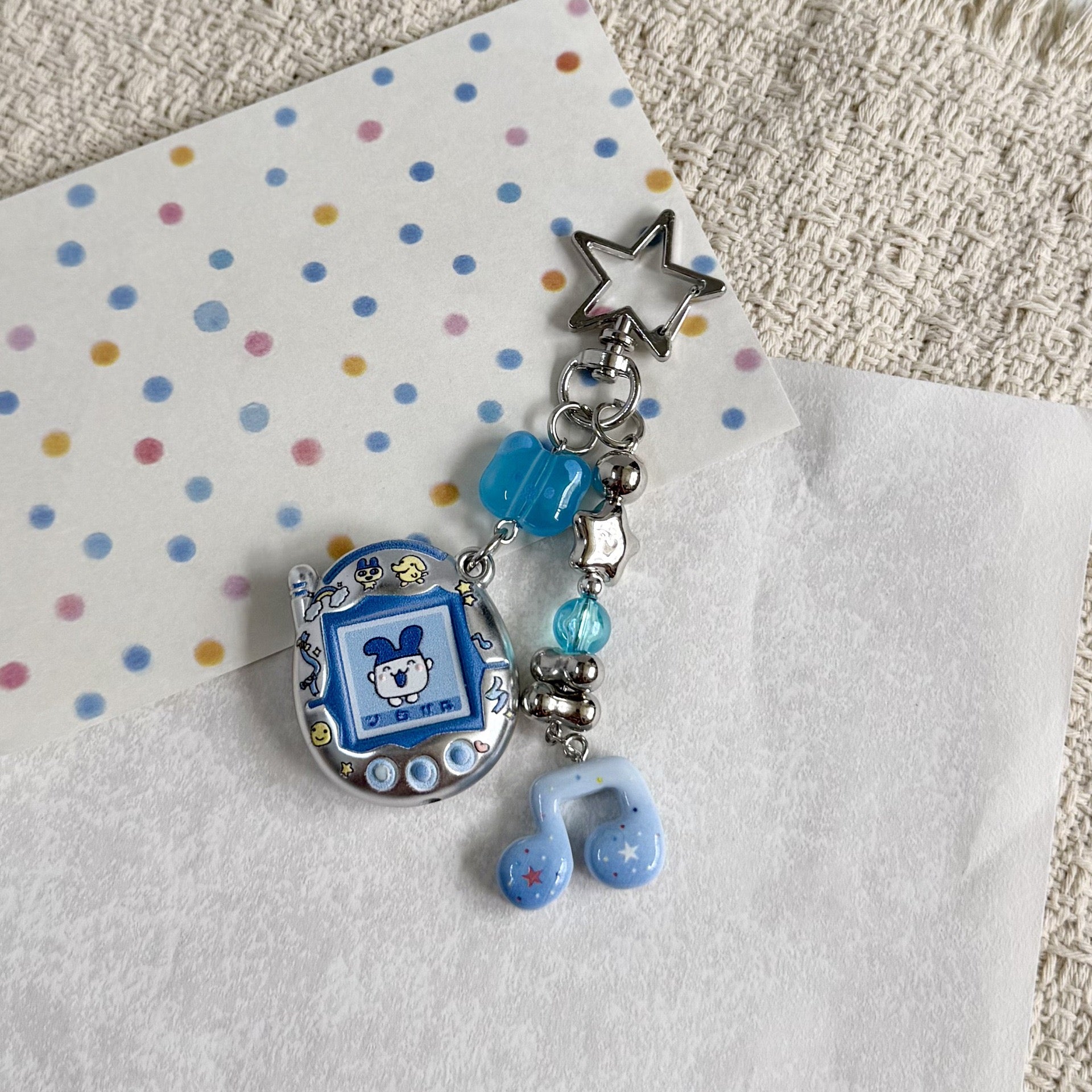 Custom Tamagotchi Charm Keychain