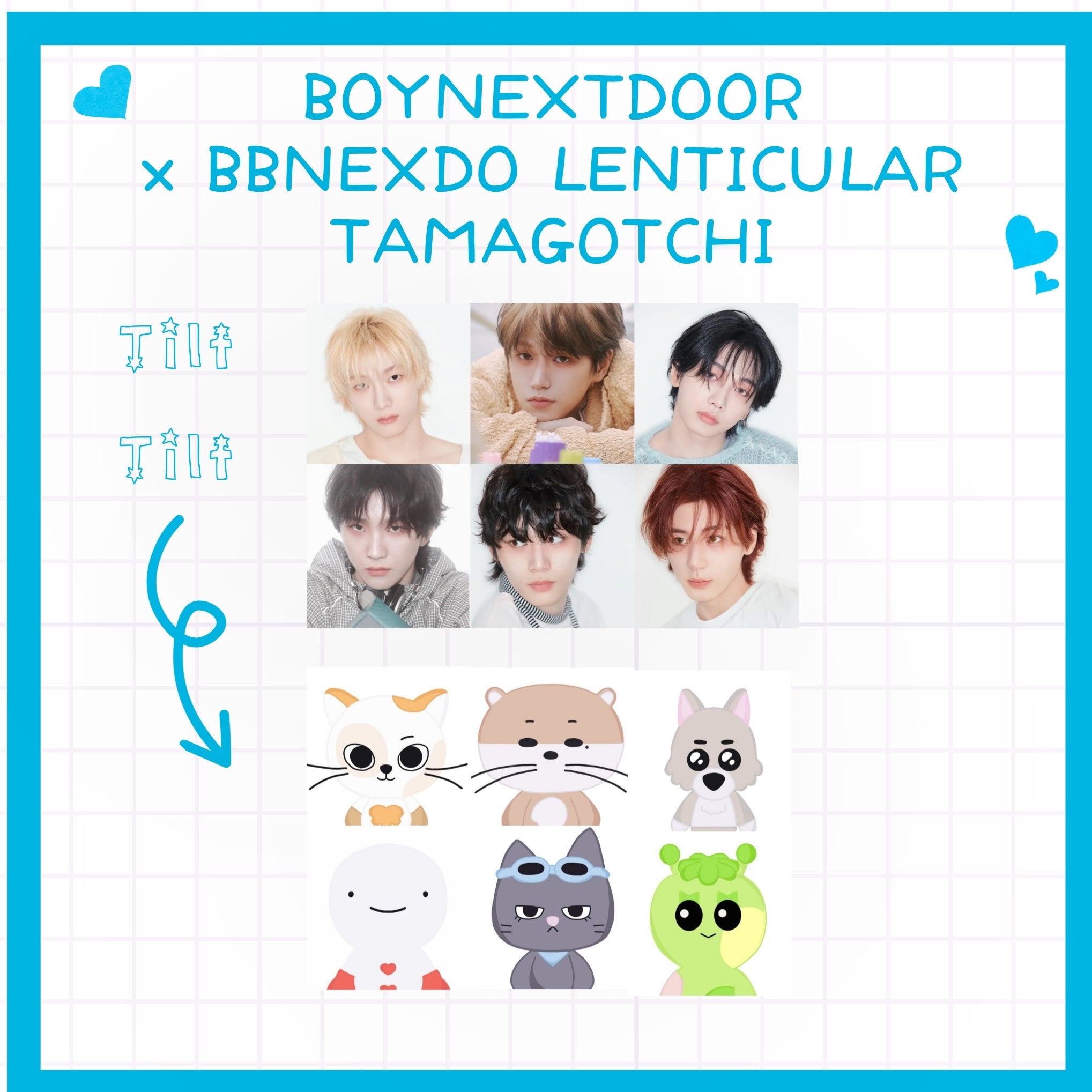 BOYNEXTDOOR x BBNEXDO Tamagotchi Keyrings