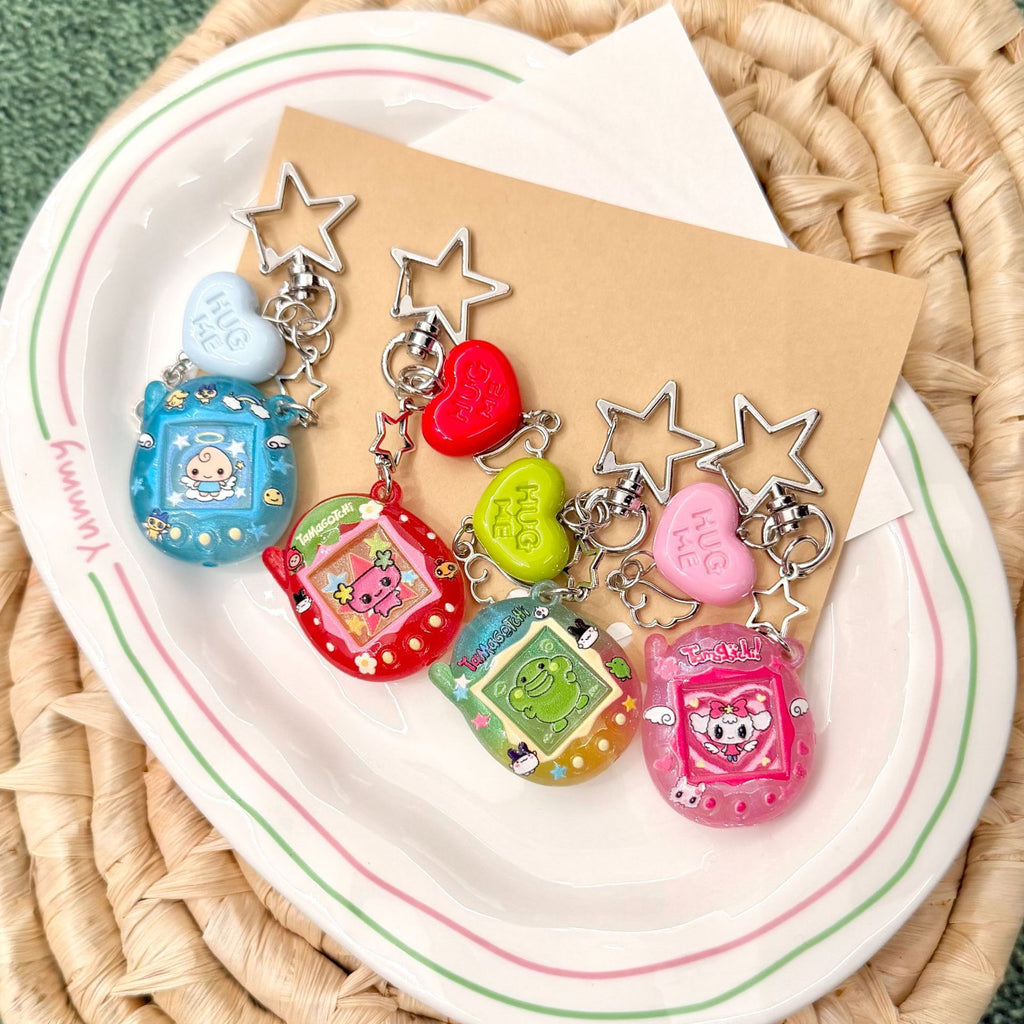 Custom Tamagotchi Charm Keychain