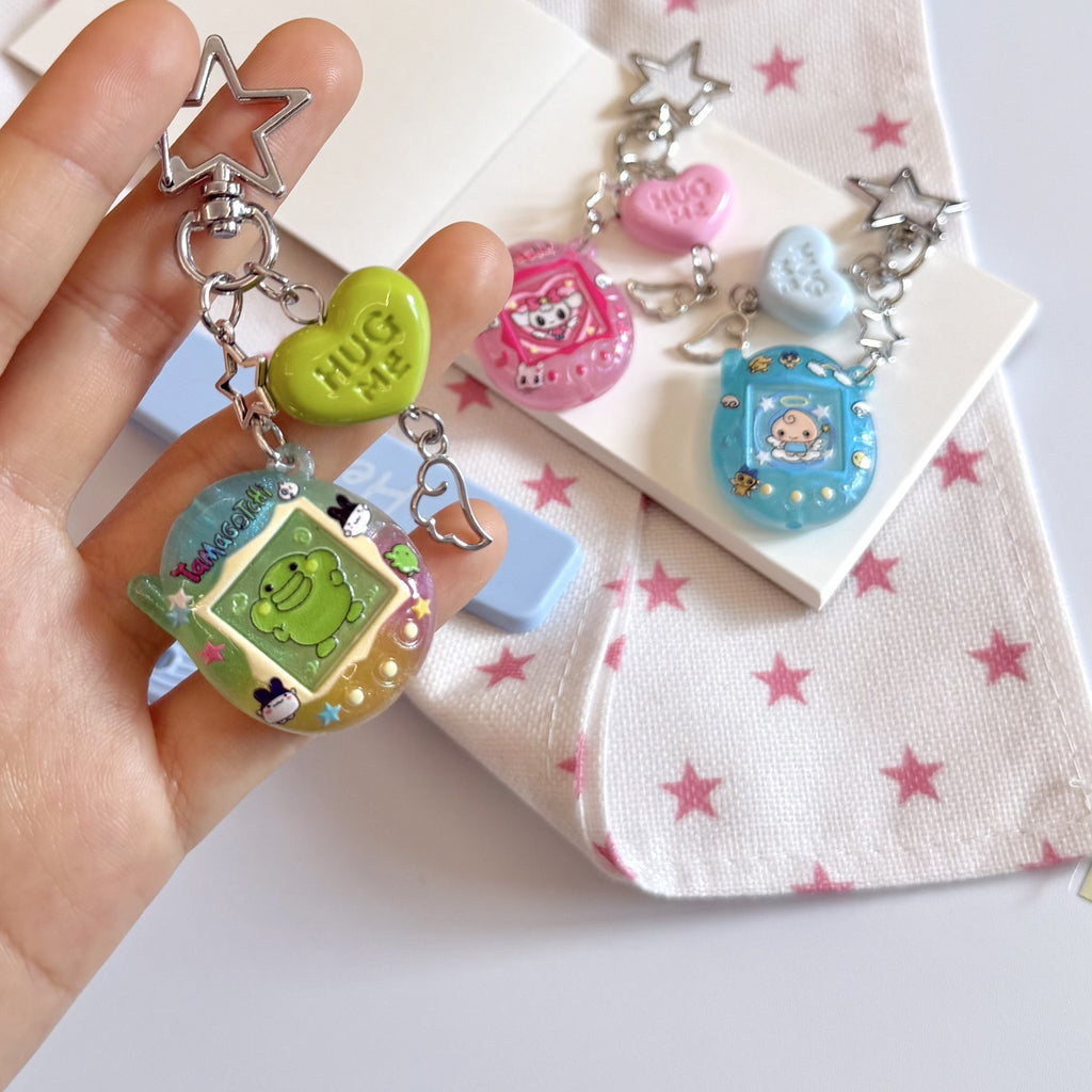 Custom Tamagotchi Charm Keychain