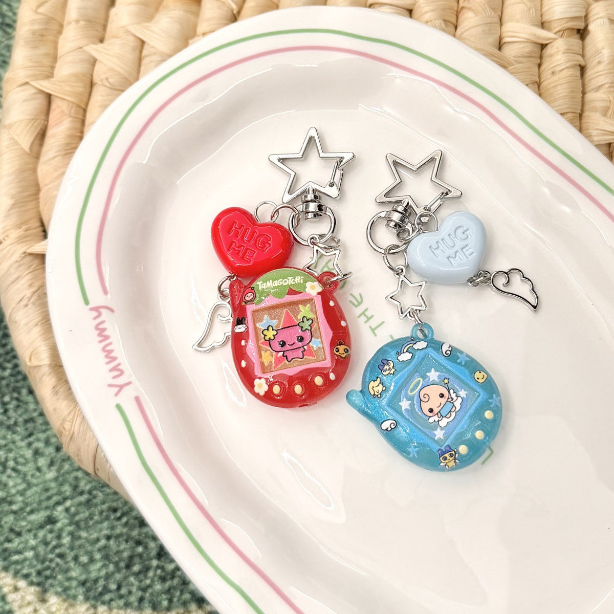 Custom Tamagotchi Charm Keychain