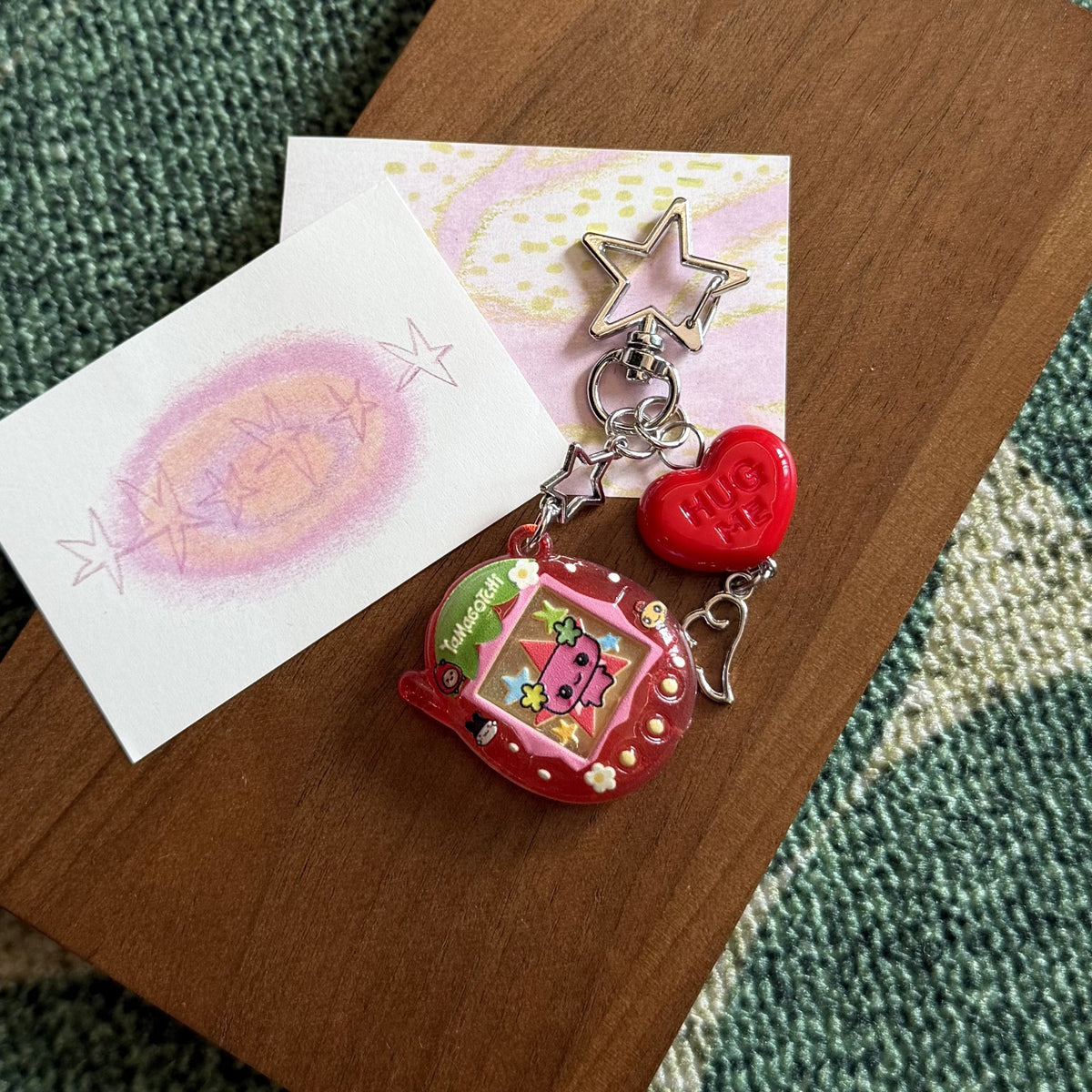 Custom Tamagotchi Charm Keychain