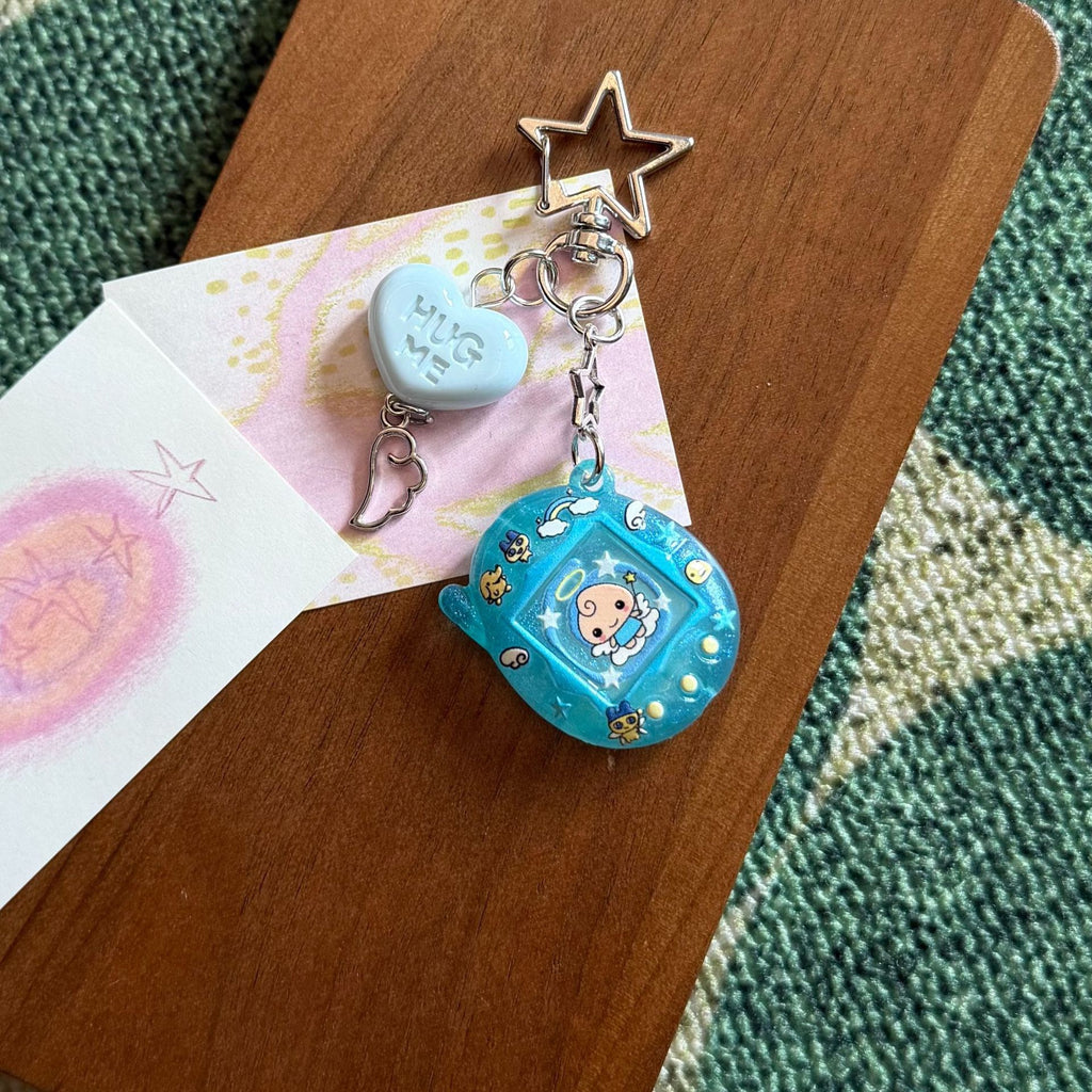Custom Tamagotchi Charm Keychain