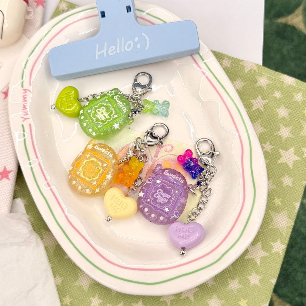 Custom Tamagotchi Charm Keychain