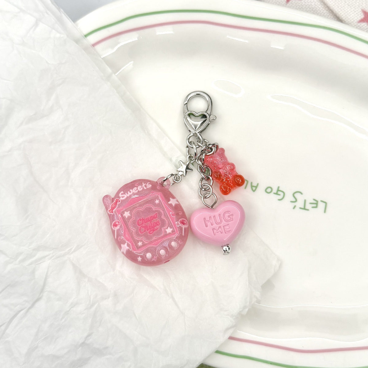 Custom Tamagotchi Charm Keychain