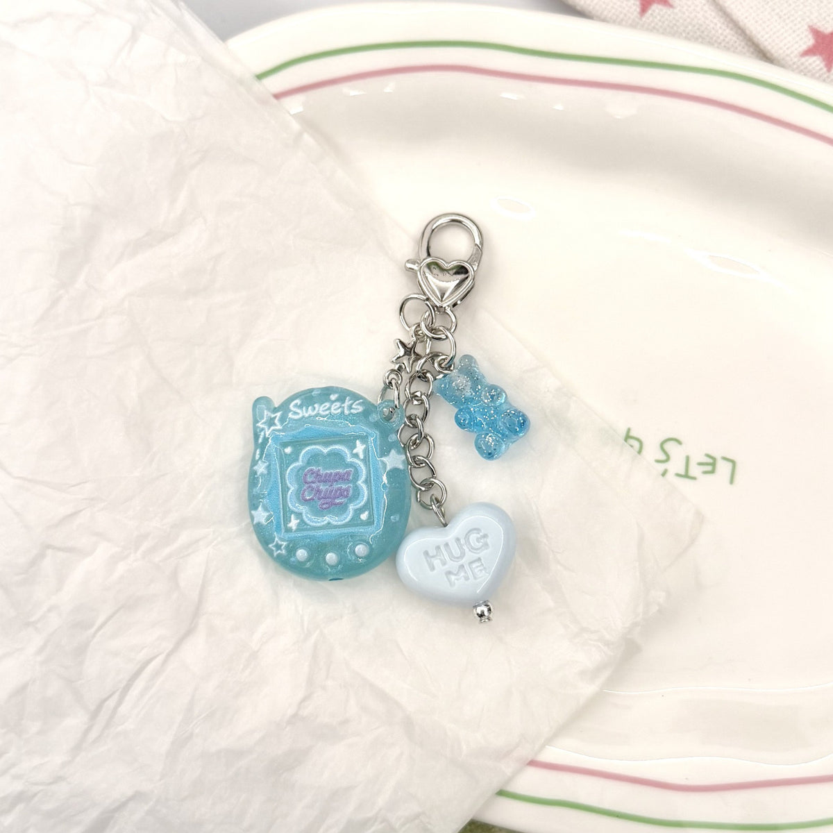 Custom Tamagotchi Charm Keychain
