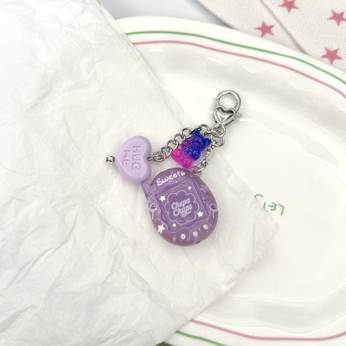 Custom Tamagotchi Charm Keychain