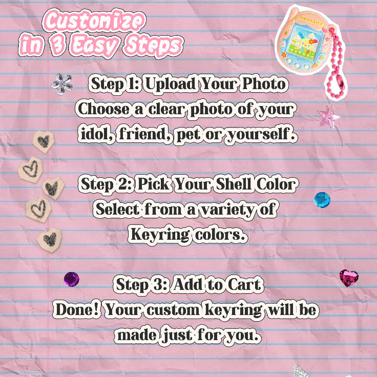 Customize Tamagotchi Keyring - Candy Garden