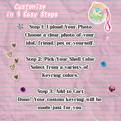 Customize Tamagotchi Keyring - Candy Garden