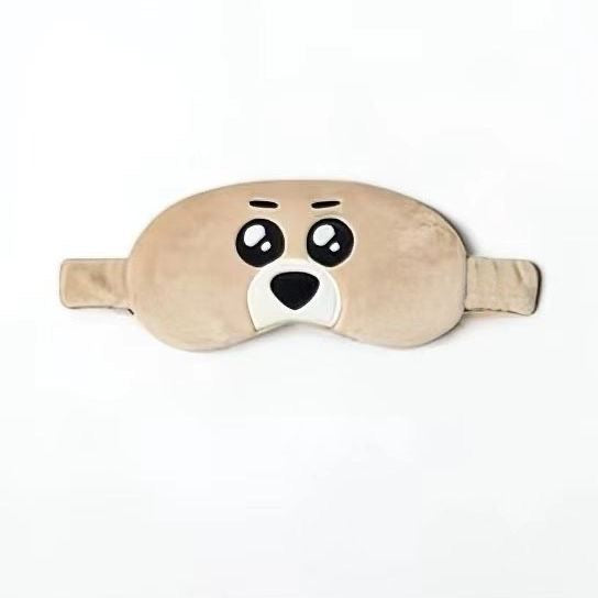 Beige dog character BOYNEXTDOOR plush eye mask on a white background