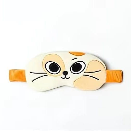 Cream and orange cat character BOYNEXTDOOR plush eye mask