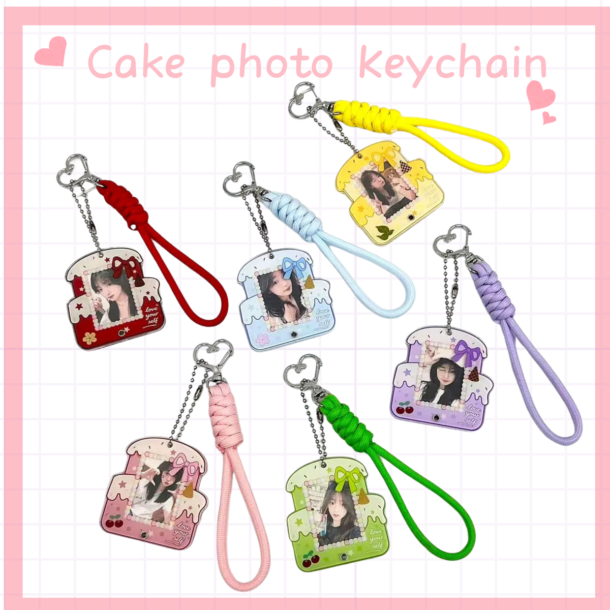 Cake photo keychain