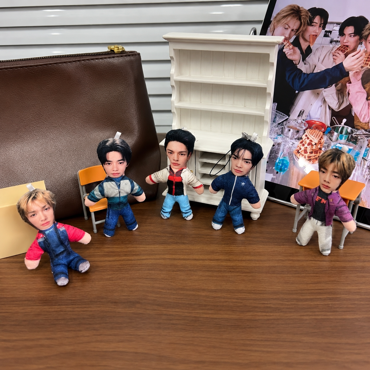 Five CORTIS small member plush keychain designs with hanging loops
